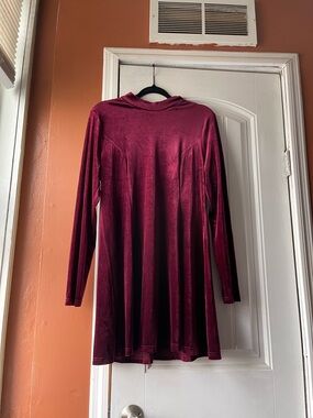 Forever 21 Velvet Dress in Wine Red